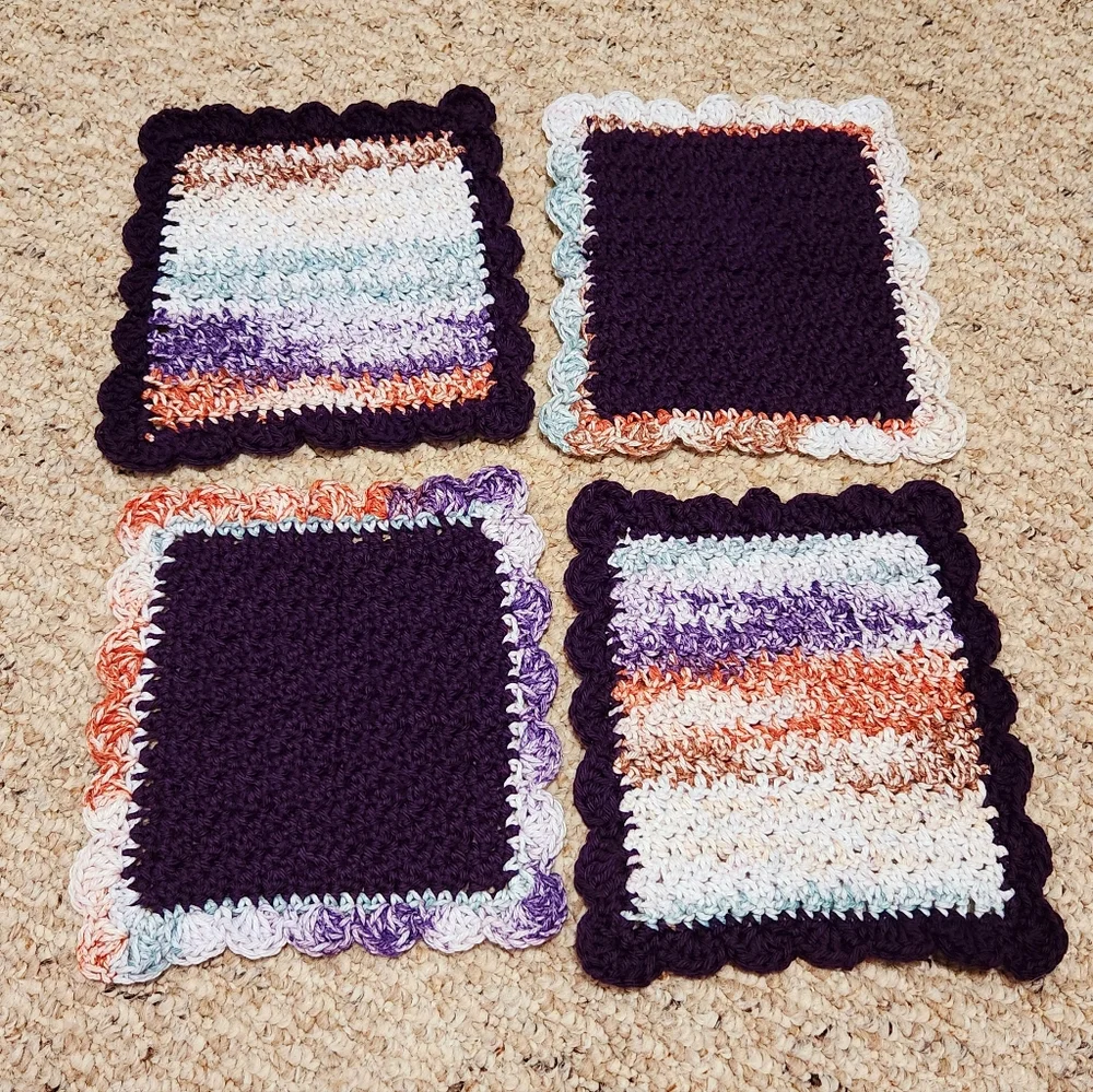 Crochet Sunsetting Washcloth and Face Disc Set